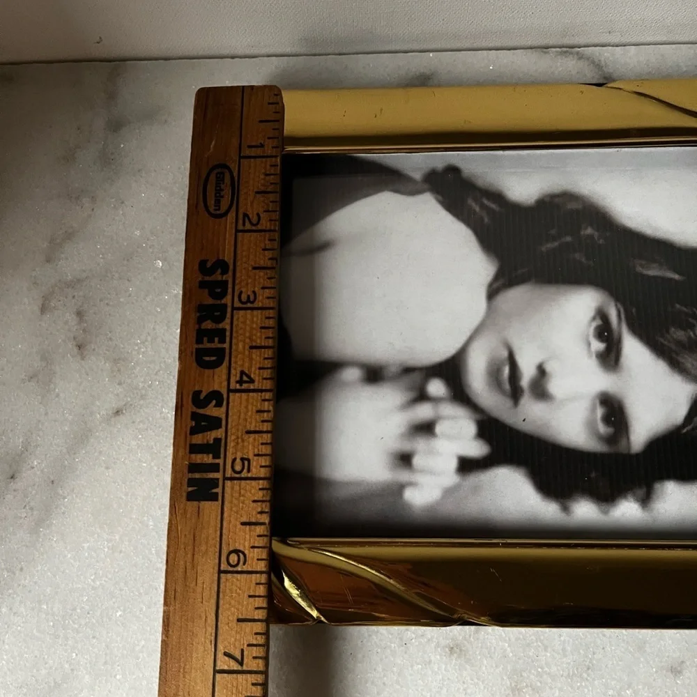 Solid Brass Photo Frame 6.5”x8.5” Vintage for 5”x7” photo..